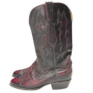 Women Lucchese 2000 T3523R4 Kangaroo Leather Cowgirl Western Boots SZ 7.5B Brown